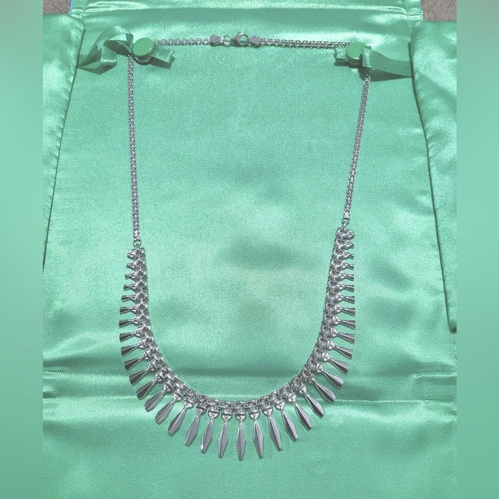 Silver Bib Necklace - image 1